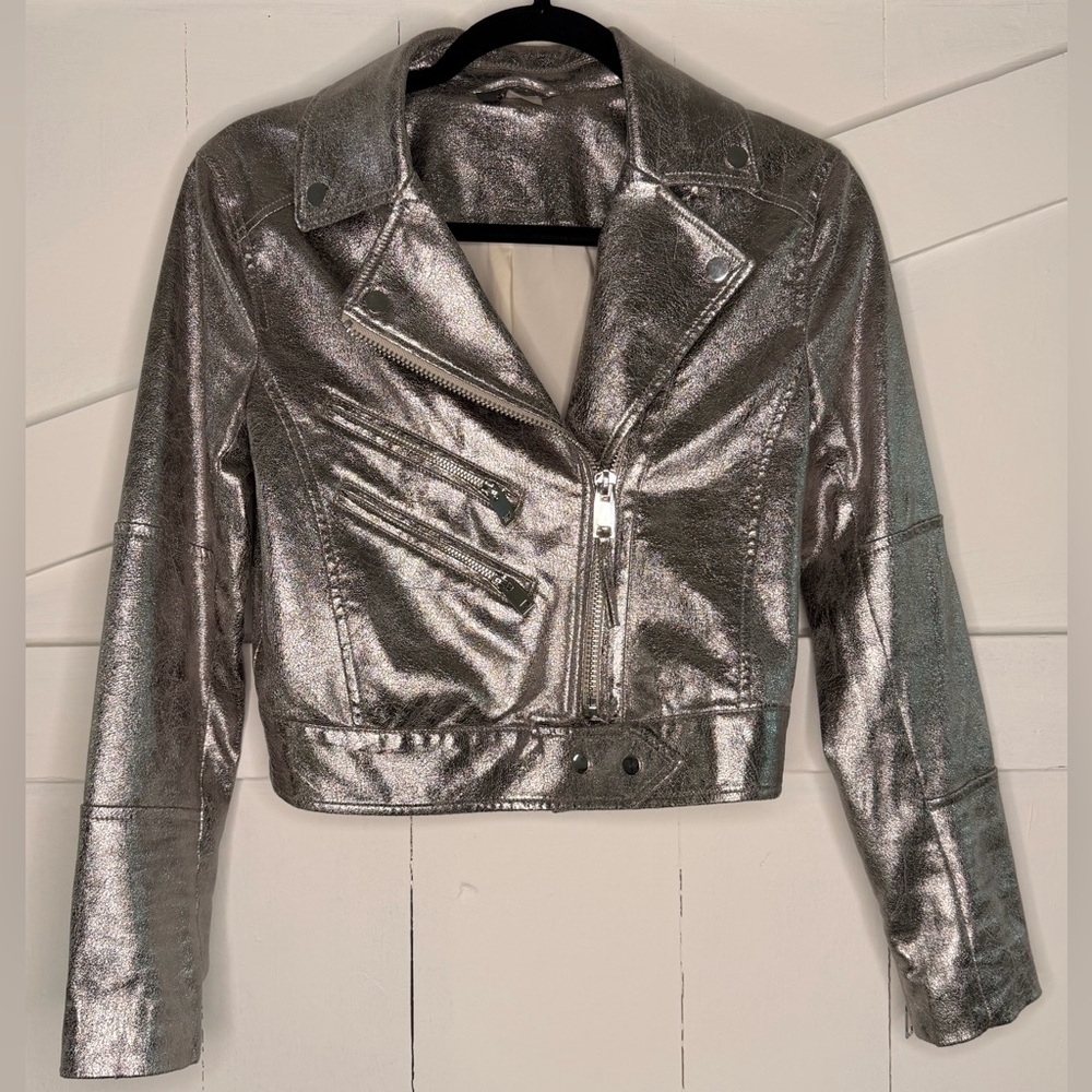 Divided Silver Women's Leather Jacket